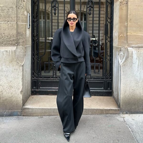 Structured Black Sculptural Jacket